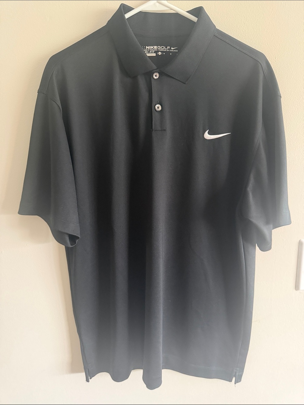 Nike Black Men’s Polo with White Swoosh